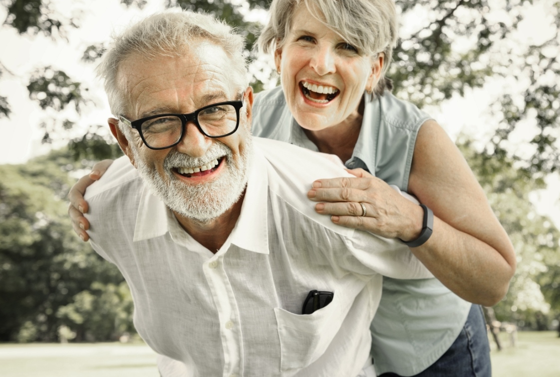 happy elderly couple